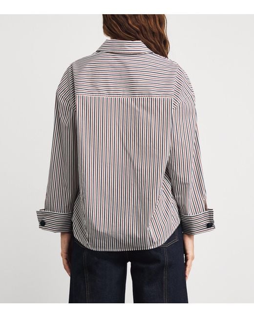 Veronica Beard Gray Stripe Draymond Shirt