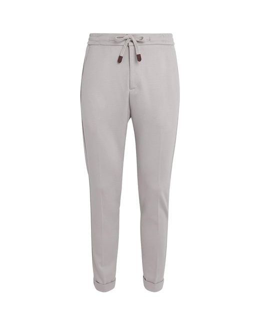 Marco Pescarolo Gray Virgin Wool Drawstring Trousers for men