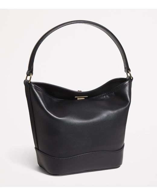 Sandro Black Leather Bucket Bag