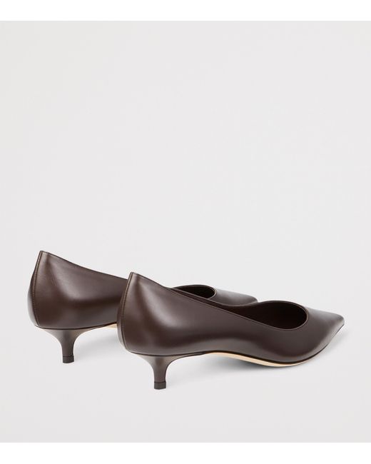 Jimmy Choo Brown Amelia Leather Pumps