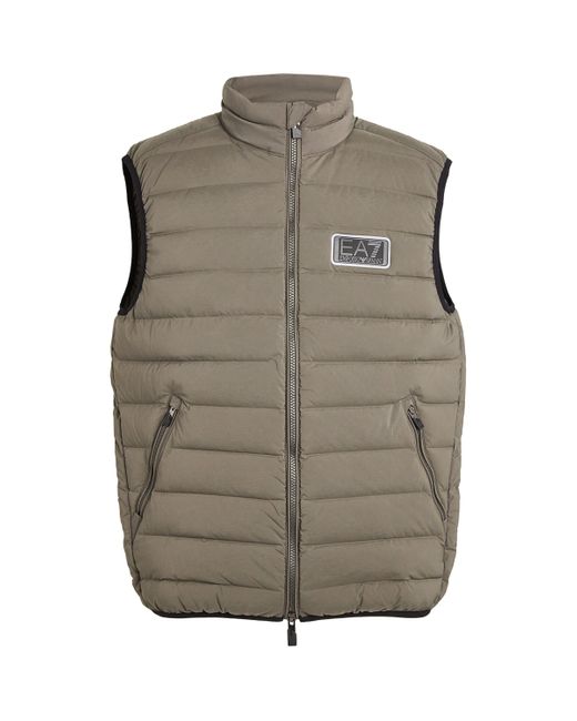 EA7 Gray Down-Filled Gilet for men