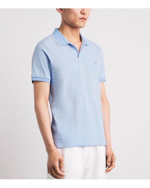 Vilebrequin Blue Cotton Palatin Polo Shirt for men