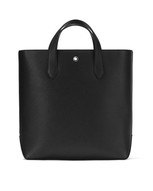 Montblanc Black Leather Sartorial Tote Bag for men