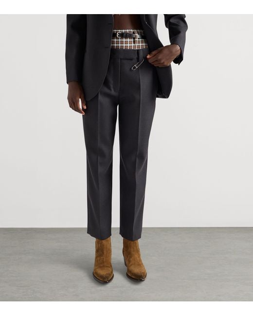 Prada Black Wool Gabardine Trousers