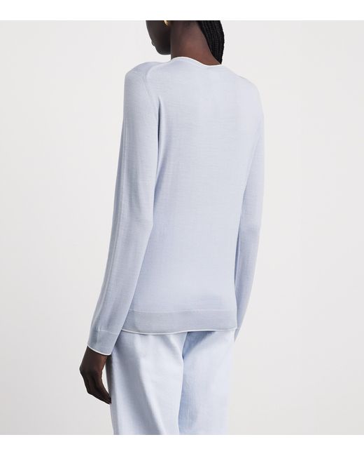 Eleventy Blue Wool Crew-Neck Sweater