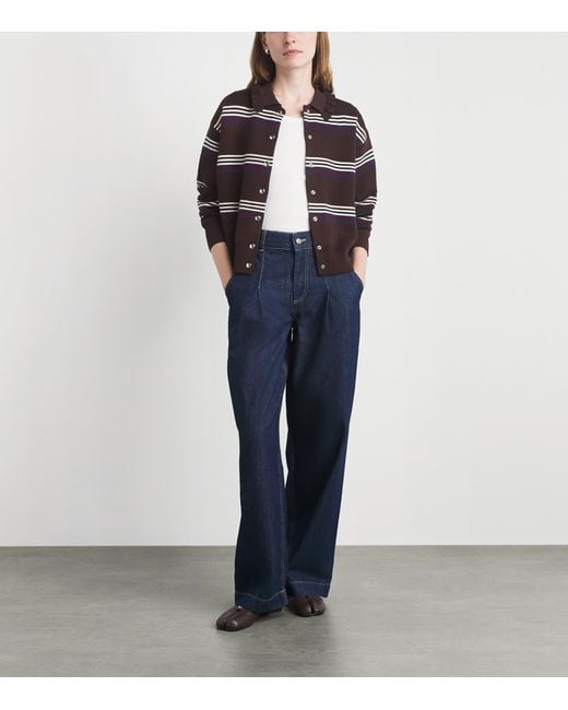 Claudie Pierlot Multicolor Wool-Blend Stripe Cardigan