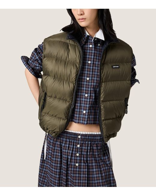 Miu Miu Green Light Ponge Padded Vest