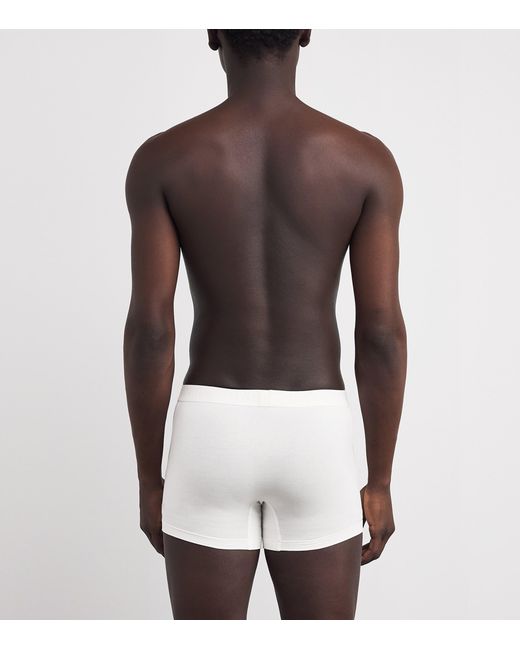Hanro White Cotton-Blend Essential Trunk for men