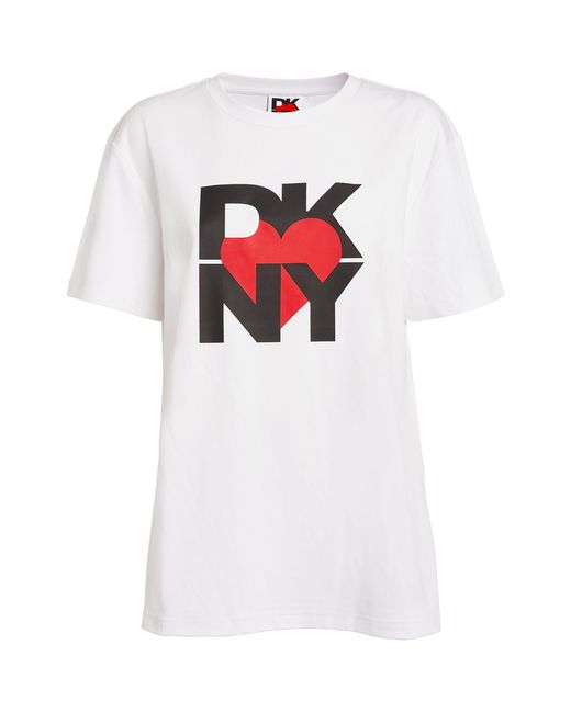 DKNY White Oversized Logo T-shirt
