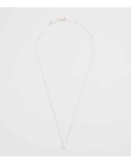 Harrods White And Diamond Pendant Necklace