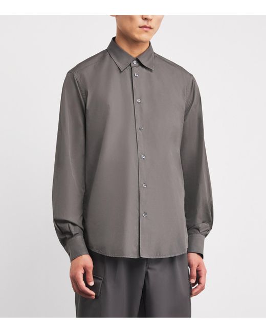 Barena Gray Cotton Oxford Shirt for men