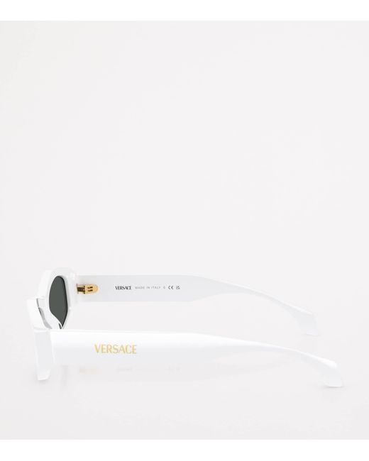 Versace White Irregular Sunglasses