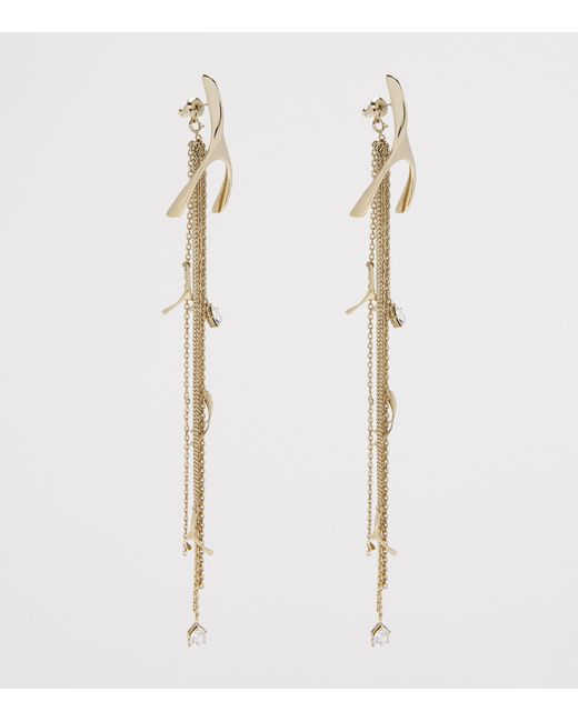 McQueen Natural Embellished Wishbone Earrings