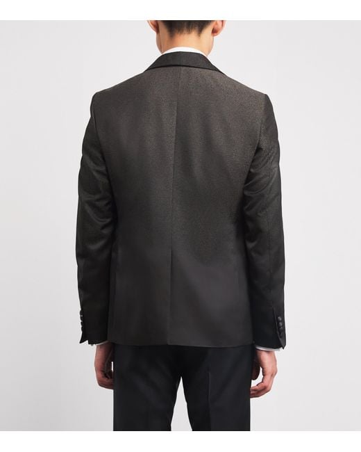 Pal Zileri Black Satin-Lapel Blazer for men