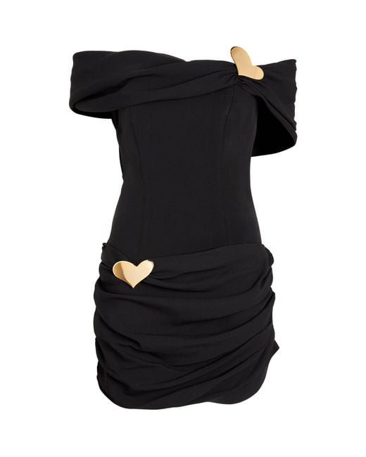 ROWEN ROSE Black Heart-detail Mini Dress