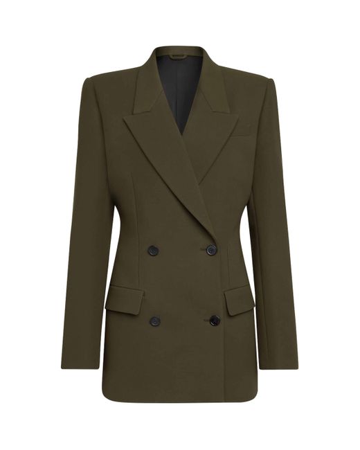 Alaïa Green Double-Breasted Blazer