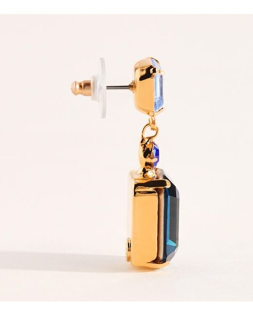 Jennifer Behr Blue Plated Justine Drop Earrings