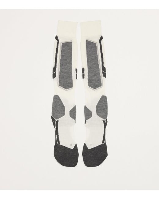 Falke White Sk4 Skiing Socks