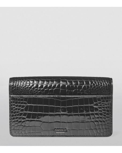 Aspinal Black Mayfair 2 Clutch Bag