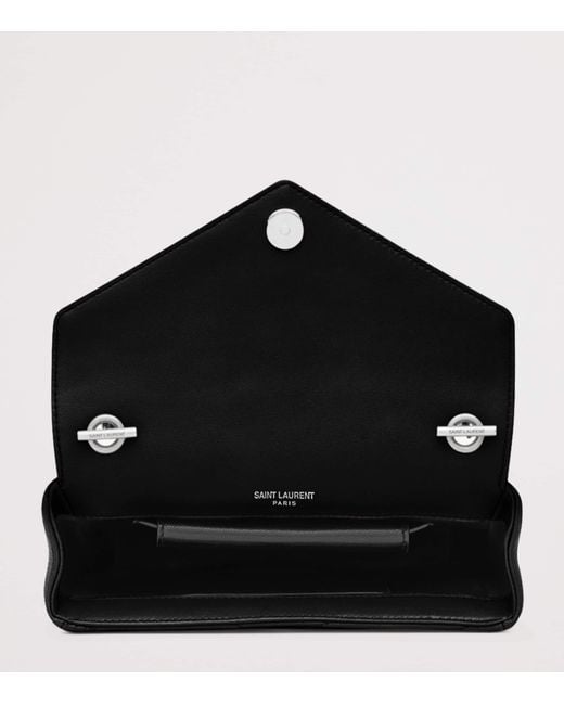 Saint Laurent White Mini Matelassé Loulou Shoulder Bag