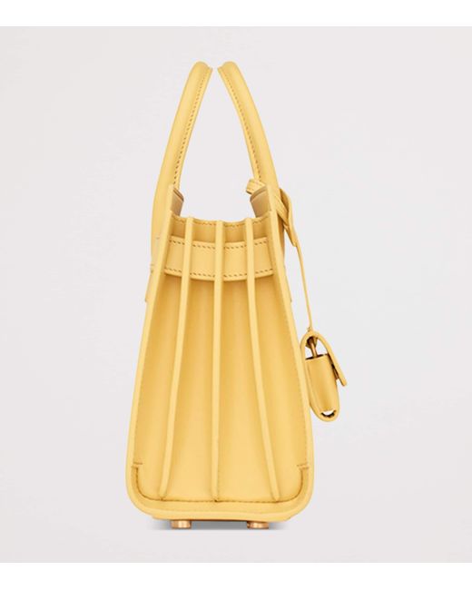 Saint Laurent Yellow Nano Sac De Jour Tote Bag