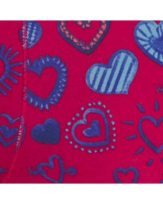 Paul Smith Red Cotton Stretch Doodle Heart Trunks for men