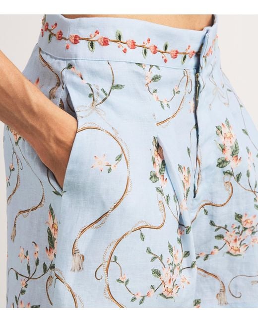 Agua Bendita Blue Linen Maratea Navegante Shorts