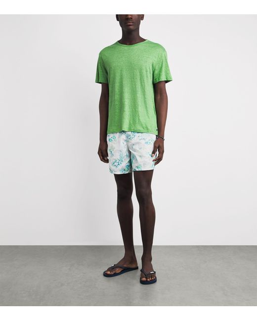 Vilebrequin Blue Embroidered Coral Reef Swim Shorts for men