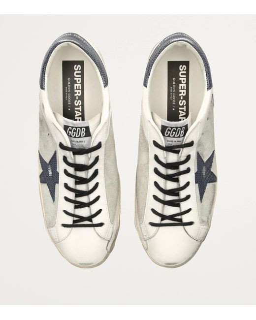 Golden Goose Leather Lizard Super Star Sneakers in White for Men Lyst UK