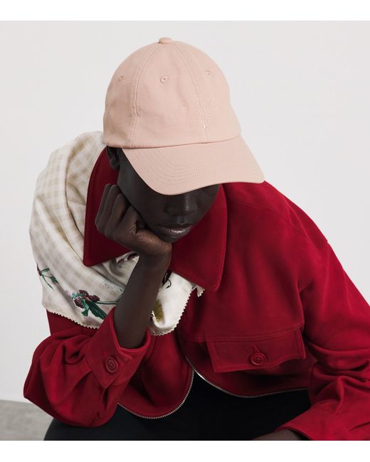 Mulberry Natural Embroidered Logo Cap