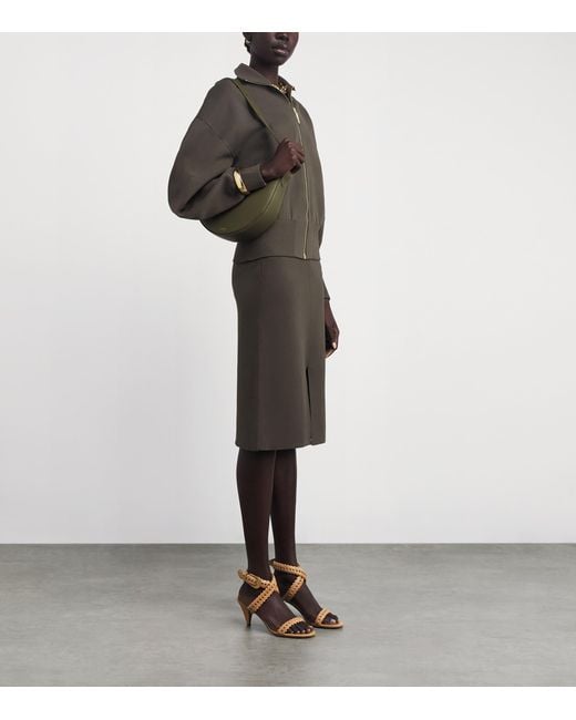 Joseph Gray Milano-Knit Sable Bomber Jacket