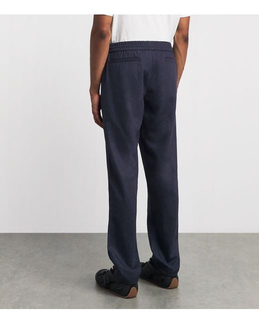 Sease Blue Virgin Wool Mindset Slim Trousers for men