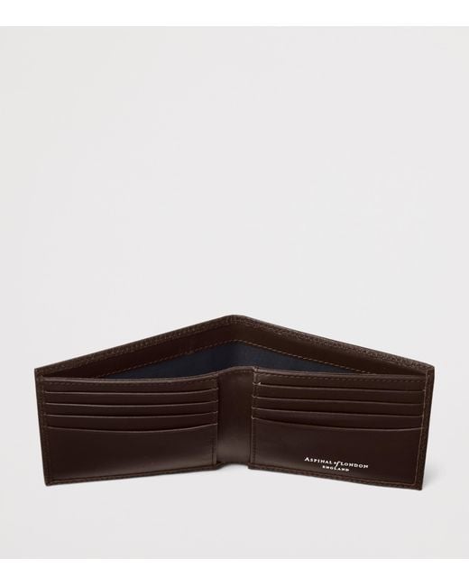 Aspinal Brown Leather Bifold Wallet for men