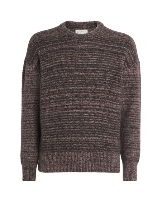 Oliver Spencer Gray Wool-Blend Stripe Burley Sweater for men