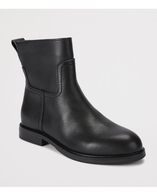 Kurt Geiger Black Leather Sloane Ankle Boots
