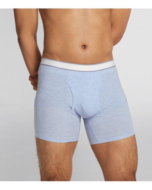 Derek Rose Blue Micro Modal Trunks for men
