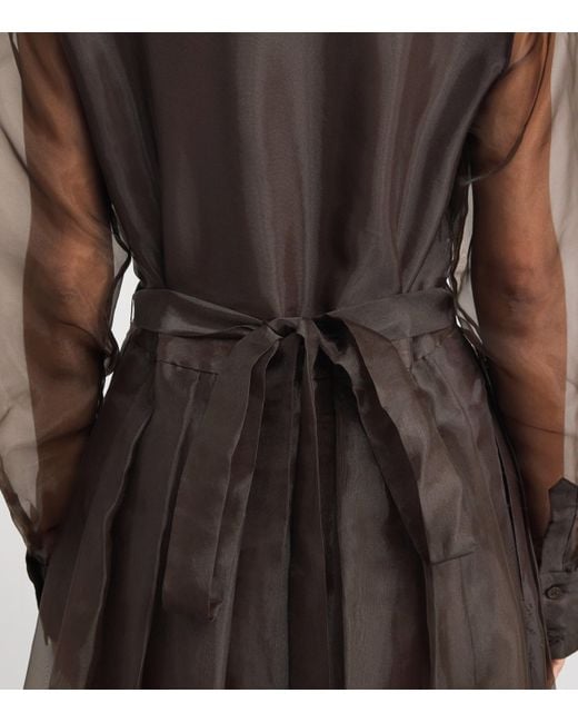 Jonathan Simkhai Brown Organza Montgomery Midi Dress