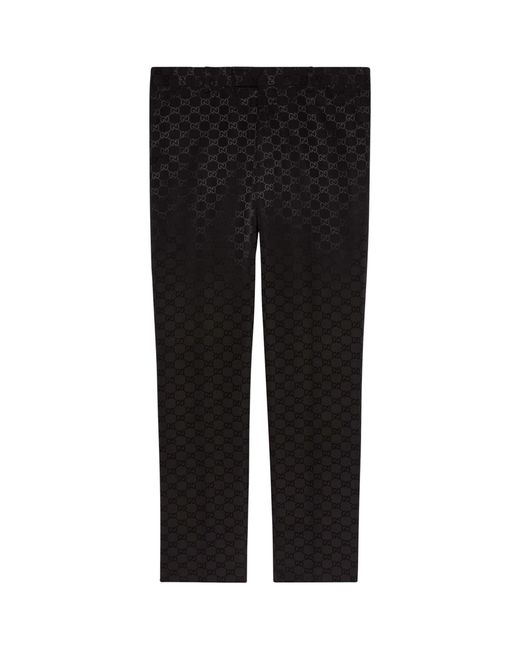 Gucci Black Gg Tailored Trousers for men