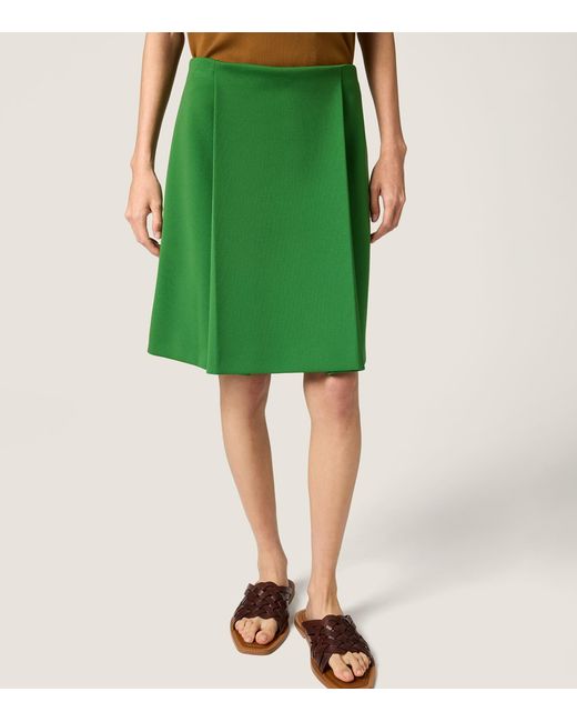 Miu Miu Green Technical Jersey Skirt
