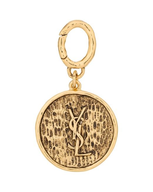 Saint Laurent Metallic Cassandre Medallion Charm
