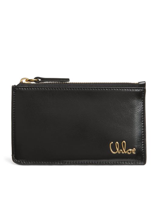 Chloé Black Small Calfskin Zipped Card Holder