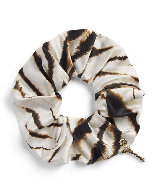 Ganni Metallic Printed Scrunchie
