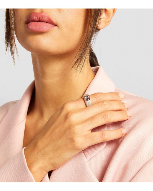 Jacquie Aiche Metallic Diamond And Kunzite Ring