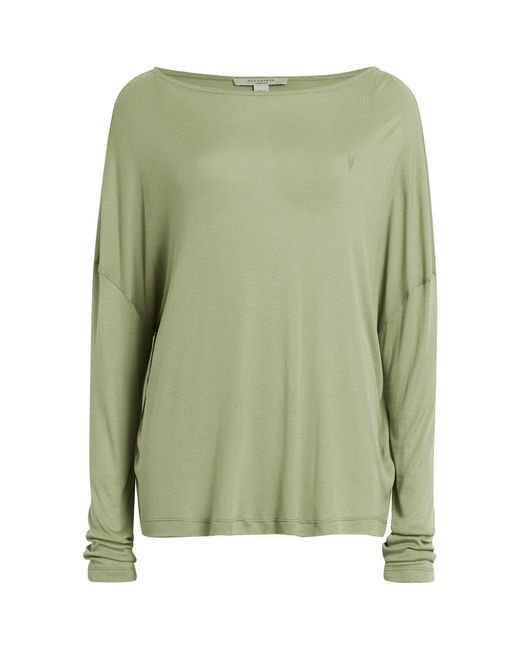 AllSaints Green Long-sleeve Rita T-shirt
