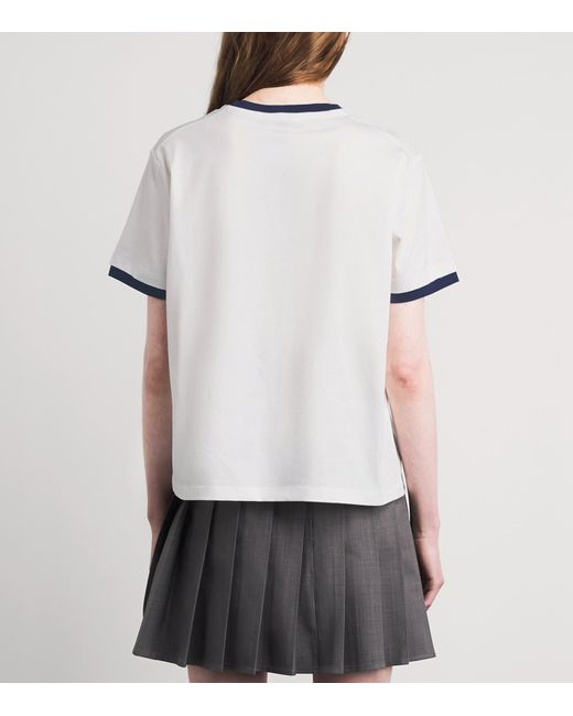 Maje White Cotton Yacht Club T-Shirt