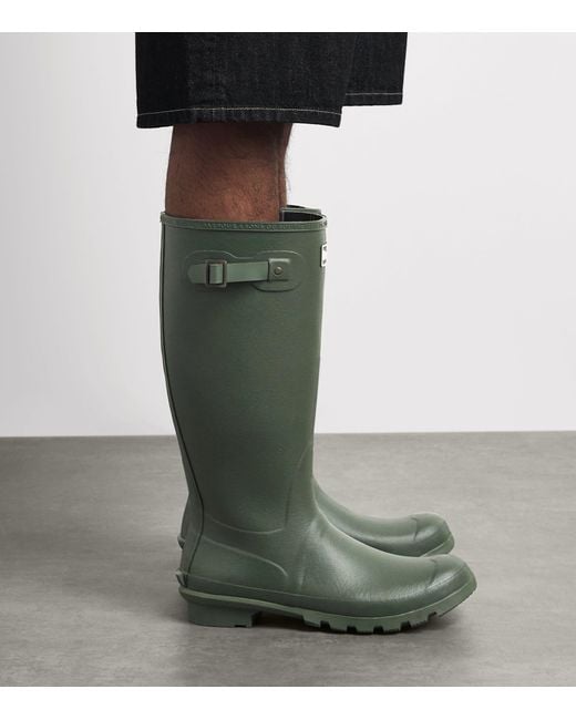 Barbour Green Tall Bede Wellington Boots for men