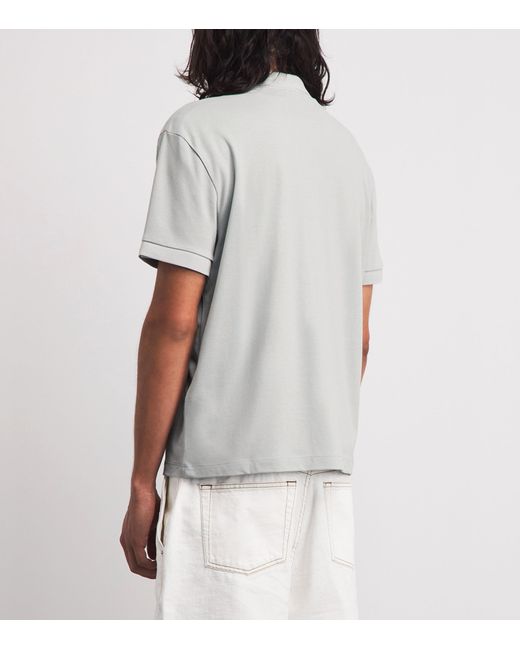 7 For All Mankind Gray Short-Sleeve Polo Shirt for men