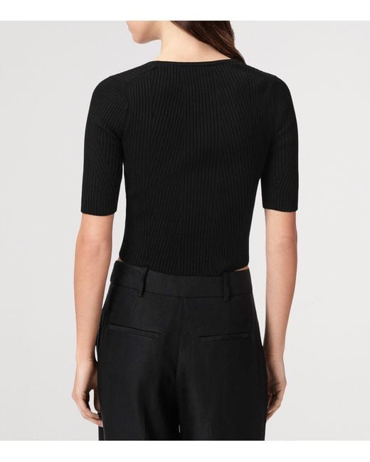 AllSaints Black Cruz Hally Top