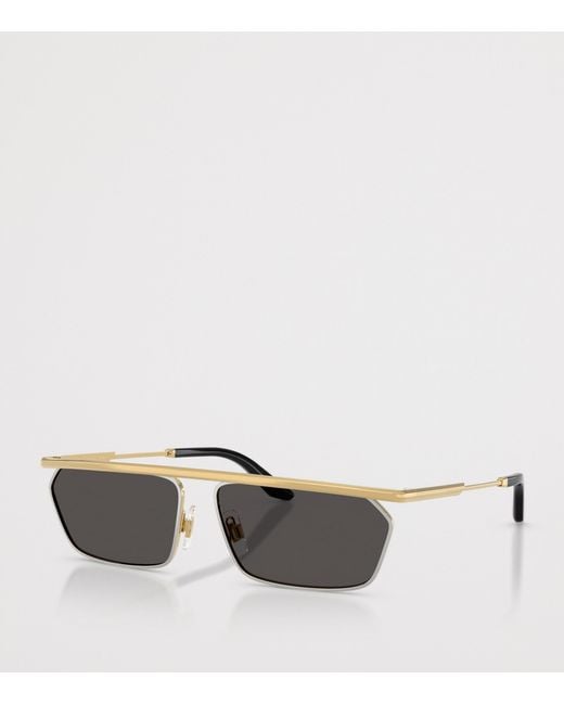 Dolce & Gabbana Gray Metal Dg2327 Classic Rectangle Sunglasses for men