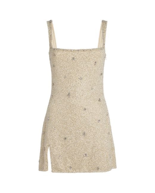 Clio Peppiatt Natural Pamela Mini Dress